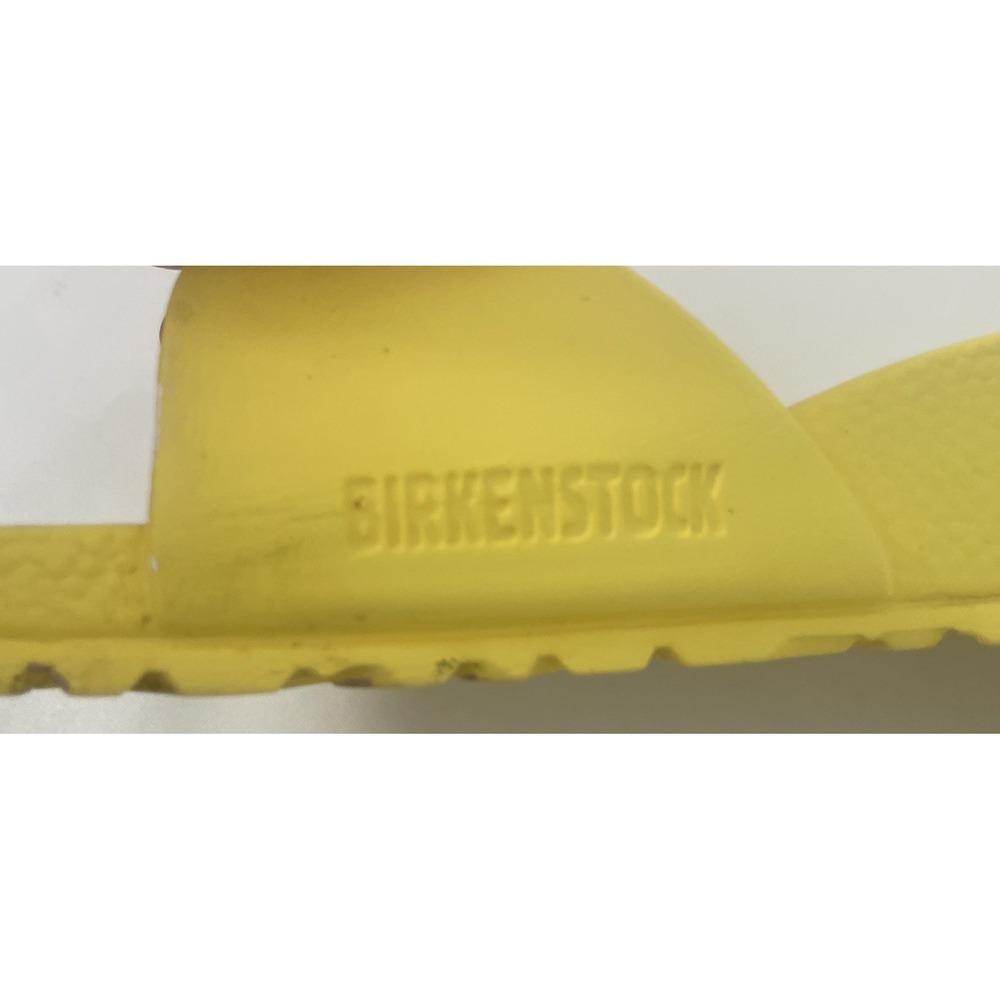 Birkenstock EVA Neon Yellow Single Strap Slide Sandals Womens 40 - Picture 12 of 16